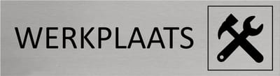 CombiCraft Aluminium deurbordje Werkplaats 165x45mm - per stuk