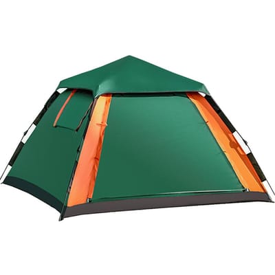 Tente de Camping étanche à ouverture rapide automatique pour 3 à 4 personnes, installation instantanée pour l'extérieur vert foncé