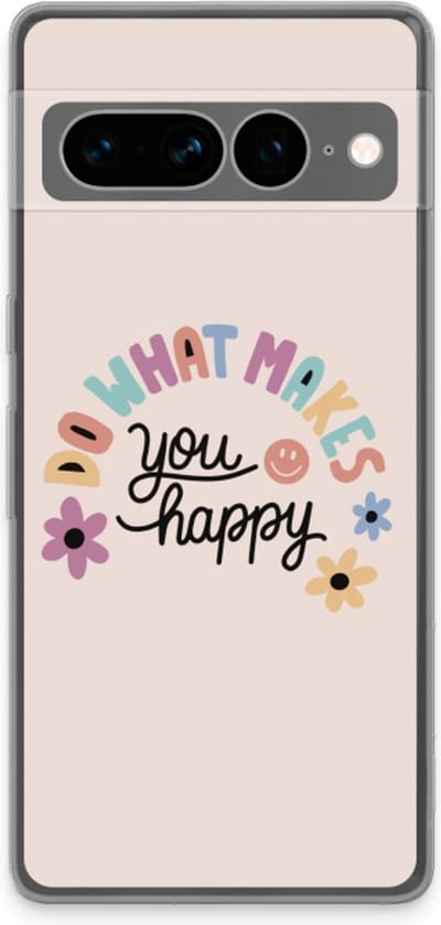 Case Company® - Hoesje geschikt voor Google Pixel 7 Pro hoesje - Happy days - Soft Cover Telefoonhoesje - Bescherming aan alle Kanten en Schermrand