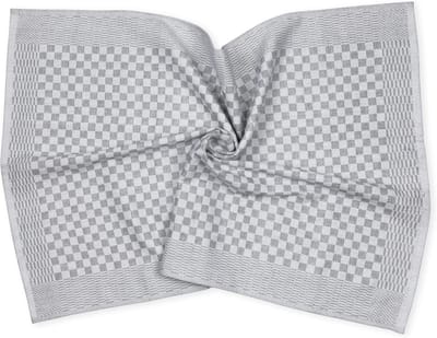Famanu - Premium theedoeken, verpakking van 10 stuks, droogdoeken van 100% katoen, super absorberend, Oeko-Tex-gecertificeerd, 70 x 45 cm, grijs