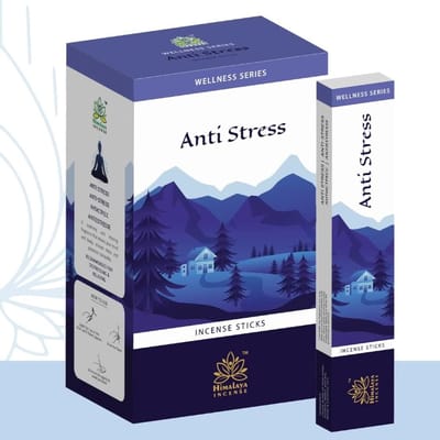 Himalayaanse wierookstokjes tegen stress 12 x 15 g - Agarbatti geurstokjes voor meditatie, yoga, ontspanning, gebedsruimte | Aromatherapie tegen stress en innerlijke onrust met Kajal-stickers