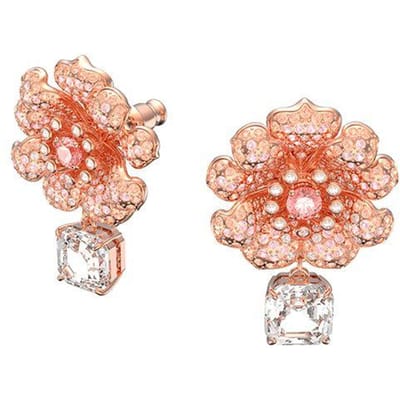 Swarovski Connexus Hart Lotusbloem Vormig Vergulde Oorbellen Dames oorbellen 5615101 Box (Random Color) beige