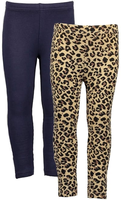 Blue Seven - 2 PACK Leggings - Biologische katoen - Panter - Navy - Maat 122