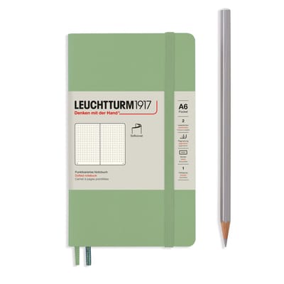 Leuchtturm1917 A6 Pocket Notitieboek dotted Softcover Sage