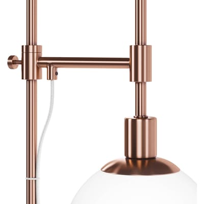 Maytoni vloerlamp Erich, messing rosé, glas/metaal, 1-lamp.