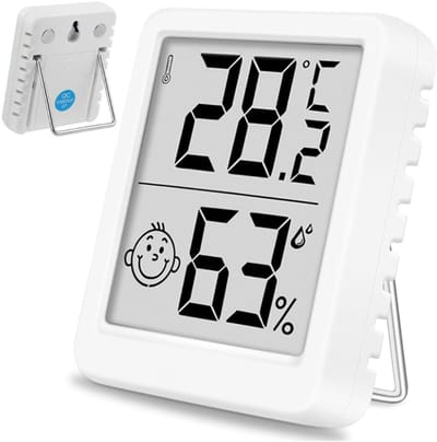 Actie4you® - Hygrometer - Weerstation - Luchtvochtigheidsmeter - Thermometer Voor Binnen - Incl. Batterij – Met standaard - Wit