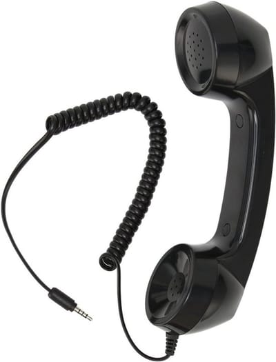 Retro 3.5mm Telefoon Ontvanger - Multifunctionele Handset met Geluidsregeling