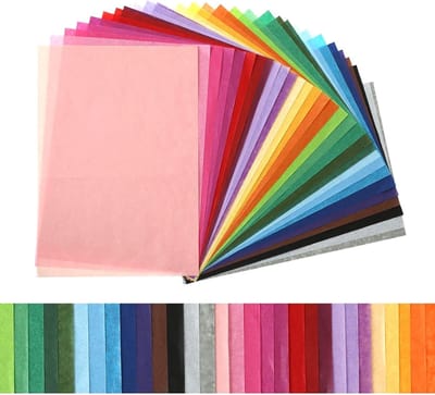 Kleurige Tissue Papier Verpakking 300 Vellen 29 x 20 cm voor Cadeaus, Knutselen en Decoratie in 30 Kleuren