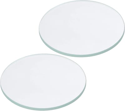 Hoogwaardige 1.97x0.08 Dia Flashlight Glass Lens - 2 Stuks, Polished Edge, Vervangingslens voor Handlampen, Geschikt voor LED Verlichting, Transparant en Duurzaam