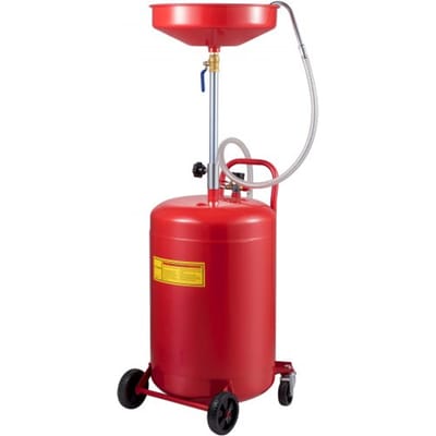 VEVOR Olie-Opvangwagen 75l Olie-Opvangapparaat, Motorolie Opvangbak voor Afvalolie Oliezuiging, Afvoer voor Vloeibare Brandstof, Verstelbare Trechterhoogte, met Wiel voor Eenvoudige Olieverwijdering