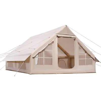 Tente Gonflable pour Camping 5-8 Personnes Tente Glamping avec Pompe Installation Facile