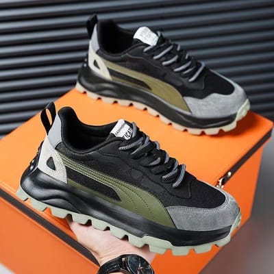 Nieuwe Heren Herenschoenen Heren Schoenen met Dikke Zool Forrest Gump Schoenen Modieuze Dynamische Hardloop Sportschoenen Lichtgewicht Ademend Casual 44 gray