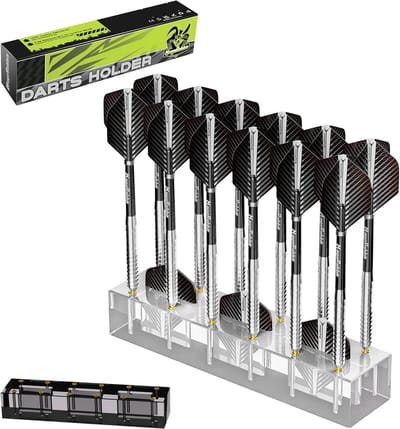 Darts Rack - Darts Houder - Darts Organiseren - Vlucht Opbergvak - 15 x 15 x 30 cm - Transparant