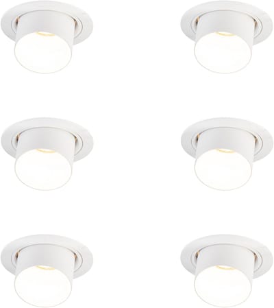 QAZQA 98816 - Inbouwspot - 6 stuks - Ø 92 mm - - Woonkamer | Slaapkamer | Keuken