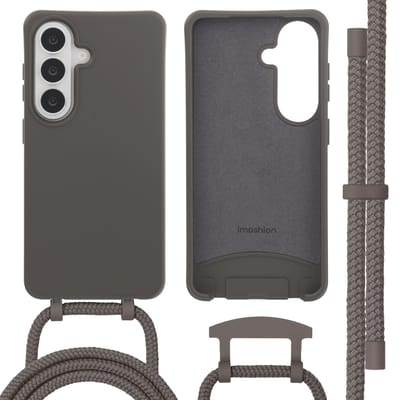imoshion Hoesje - Geschikt voor Samsung Galaxy S26 - Color Backcover met afneembaar koord Magnetische Ring - Black Coffee