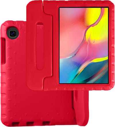 Hoesje Geschikt voor Samsung Galaxy Tab A 10.1 (2019) - Kinderhoes Shockproof Bumper - Kidsproof Case - Tablet Hoes - Kinder Hoes Cover - Rood