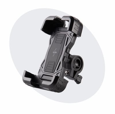 Voltano Strong Universele Telefoonhouder Fiets, Motor, Scooter - Zwart - Stevige Grip Op Alle Hoeken - 360 Graden Draaibaar - Smartphone GSM Mobiel Houder - Phone Holder Bike
