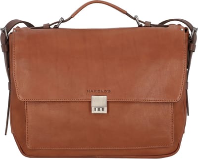 Harold's Ivy Lane aktetas leer 37 cm Laptopcompartiment - 43cm (17 duim) - cognac/braun