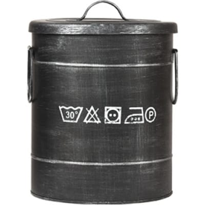 LABEL51 - Opbergdoos Wasmand - Zwart - 26x26x33cm