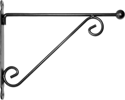 Esschert Design Muurhaak - met dubbele sierkrul - 39 x 31 cm - metaal - hanging basket