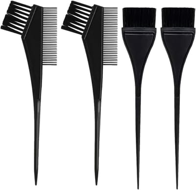 Professionele Haarverfkwasten Set van 4 Stuks, Dubbelzijdige Haarverfkwasten en DIY Haarverf Gereedschap voor Perfecte Kleuring en Styling