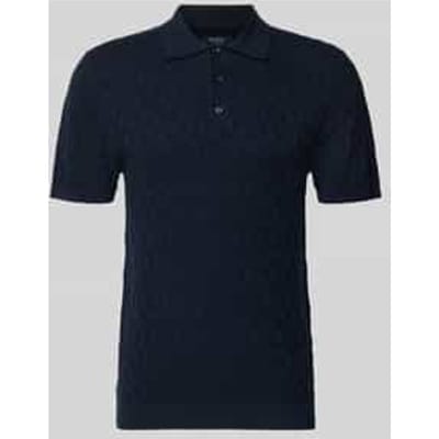 Regular fit poloshirt met structuurpatroon