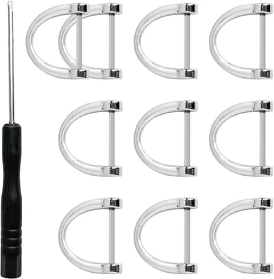 10 Stuks D Ringen - Zilveren Metalen Half Ringen voor Tassen, DIY Leerprojecten en Handgemaakte Crafting Accessoires