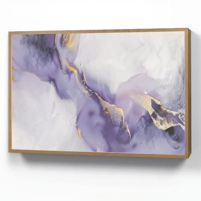 Wandlamp 90x60 cm - Oplaadbaar - Paars - Modern - Marmer - Abstract - Wandlampen binnen woonkamer - Slaapkamer lamp - Decoratieve nachtlamp - Vloerlamp draadloos