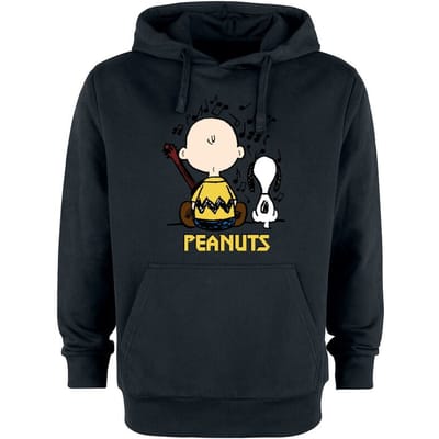 Peanuts Trui met capuchon - Charlie Brown & Snoopy - S tot 3XL - voor Mannen - zwart