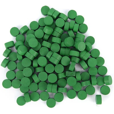 100 Stuks Spel Token 10*5Mm Schijf Houten Spelstukken Pion Schaken Bordspel Educatieve Spellen Accessoires 8 Kleuren groen