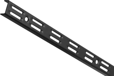 Montagesysteem - Bevestigingsprofiel - Planken Ophangen - Dubbele Gat Precisie - 500 mm Lengte - Mat Zwart