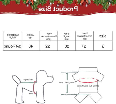 Knusse rode hondentrui voor kleine honden, comfortabele puppyvest en rekbare hondenpullover, maat S