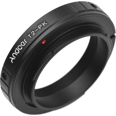 Andoer T2 PK Metalen Lensvat Adapterring T T2 Vat Lens Adapter Vervanging voor Pentax K 70 K 50 K 30 K 500 K 1 K 3 zwart