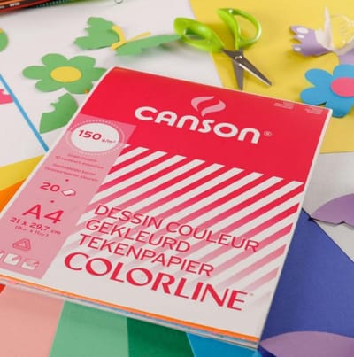 Canson - assortiment van 10 soorten gekleurd tekenpapier 24 x 32 cm - 150 g - 20 vellen