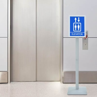 vidaXL - Pedestal - Poster - Stand - 32 - x - 27 - x - 119 - cm - Gevoerd - Gietijzer - zilver