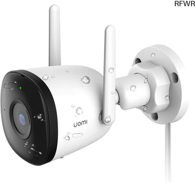 RFWR® Buitenbewakingscamera met 1080P Beeldkwaliteit en Nachtzicht – IP67 Waterdichte WiFi Camera met AI Bewegingsdetectie