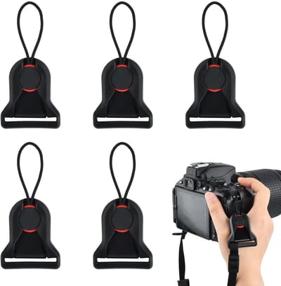 Dailygoods - 5 stuks camera quick release gesp, camerariem adapters, multifunctionele riemgesp, compatibel met de meeste camera's en camera polsband