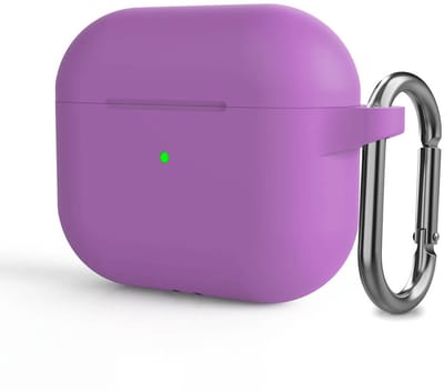Case cover - Apple Airpods 3 - lavender siliconen - met musketon