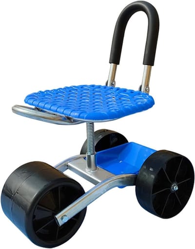 Rollende Tuinstoel - Tuinzitje met wielen - Tuinieren en klussen - 360 graden draaibaar - 23-35 cm hoogte verstelbaar