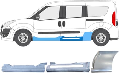 Reparatiepaneel set voor Fiat Doblo 2010-2022 / Links