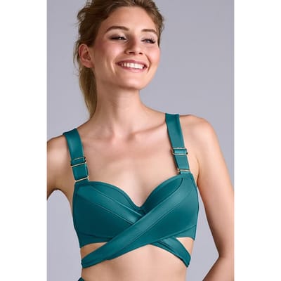 Marlies Dekkers Cache Coeur Quetzal Green Push Up Bikini Top Maat: 70D | Bikini's Outlet | Dames | Groen