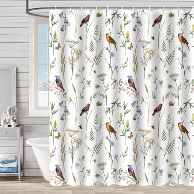 VHV - Douchegordijn - Douche gordijn - Douchegordijnen - Waterdicht douchegordijn - Wasbaar douchegordijn - Badkamergordijn - Douchegordijn badkamer - Voor badkamer douche bad - Voor thuis camper hotel - 180x180 cm - Stijl 20