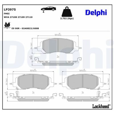 Remblokset DELPHI LP3975
