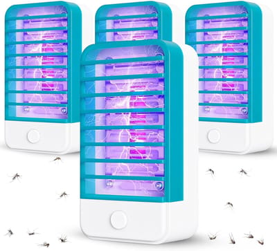 4st Elektrische Vliegenmepper, Muggenlamp, Elektrische Insectenverdelger, Elektrisch met UV-licht, Binnen Vliegenverdelger, Muggenvanger voor Binnen