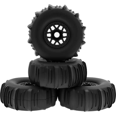 Lot de 4 pneus de voiture télécommandés 138 mm 17 mm de remplacement pour ARRMA Mojave TRAXS UDR FS Yikong noir
