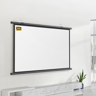 Projectiescherm Handmatig - Bioscoopscherm HD - Thuisbioscoop Creëren - Ultra-brede kijkhoek - 40 Inch - Wit