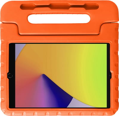 Hoesje - Geschikt voor Apple iPad 7 (2019) - 10.2 inch - 7e Generatie - Kinderhoes Shockproof Bumper - Kidsproof Case - Tablet Hoes - Kinder Hoes Cover - Oranje