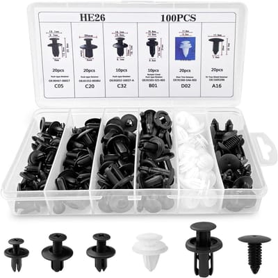 Peysaitr Bevestigingsclips - kunststof auto clips - 6 maten - 100 stuks