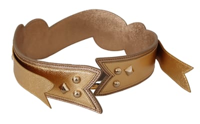 Dolce & Gabbana Elegante Gouden Leren Schouderriem voor Dames