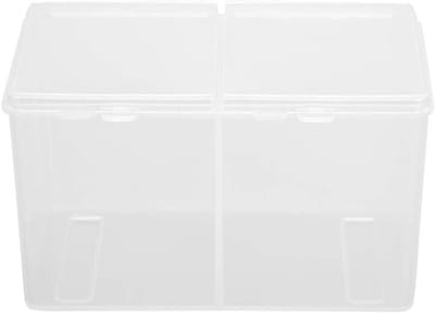 Wattenschijfjes Container - Opbergdoos Organizer - Schoonheidsbenodigdheden Opbergen - Waterdicht Stofvrij - 13 x 8 x 8 cm - Transparant